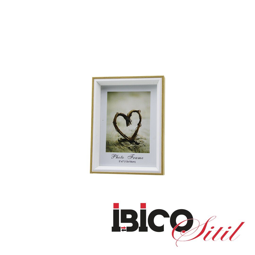 İBİCO İ12-031 ( 5''X7'' & 13X18CM ) ( KALIN & LÜX BAMBU & ÇİFT RENK ÇERÇEVE ) AHŞAP RESİM ÇERÇEVESİ*36=K