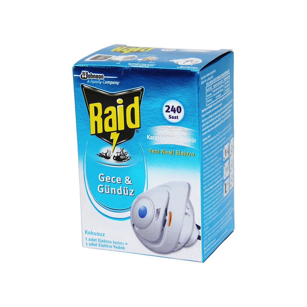 RAİD ( YENİ NESİL ELEKTRO ) ( SET ) ( MAKİNE + KUM TABLET ) ( 240 SAAT ) SİNEK & SİVRİSİNEK ÖLDÜRÜCÜ*6X6