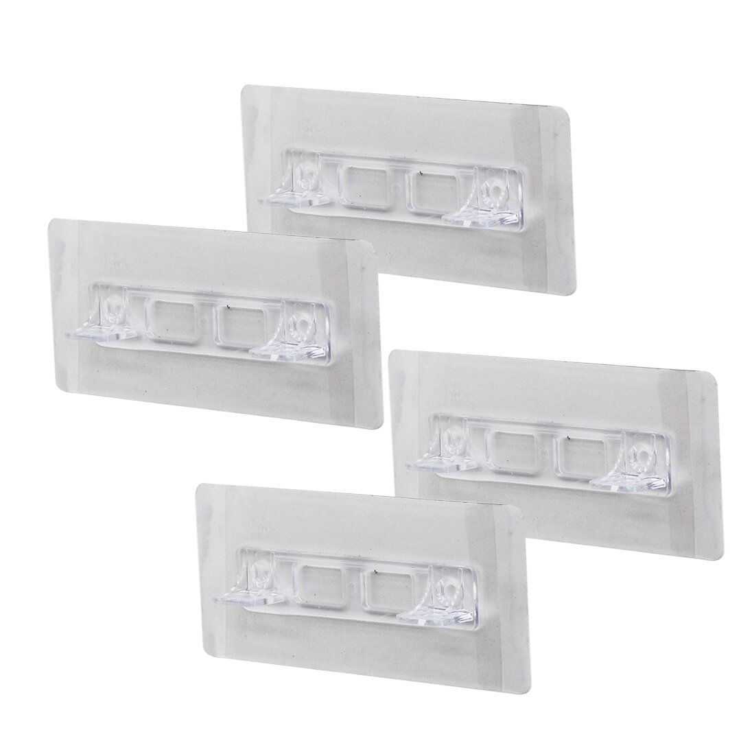 YAKUT-12118 ( 4PCS ) RAF AYAK APARATI ( ŞEFFAF PVC YAPIŞKANLI + VİDALANABİLİR ) ( 2X10CM )*200