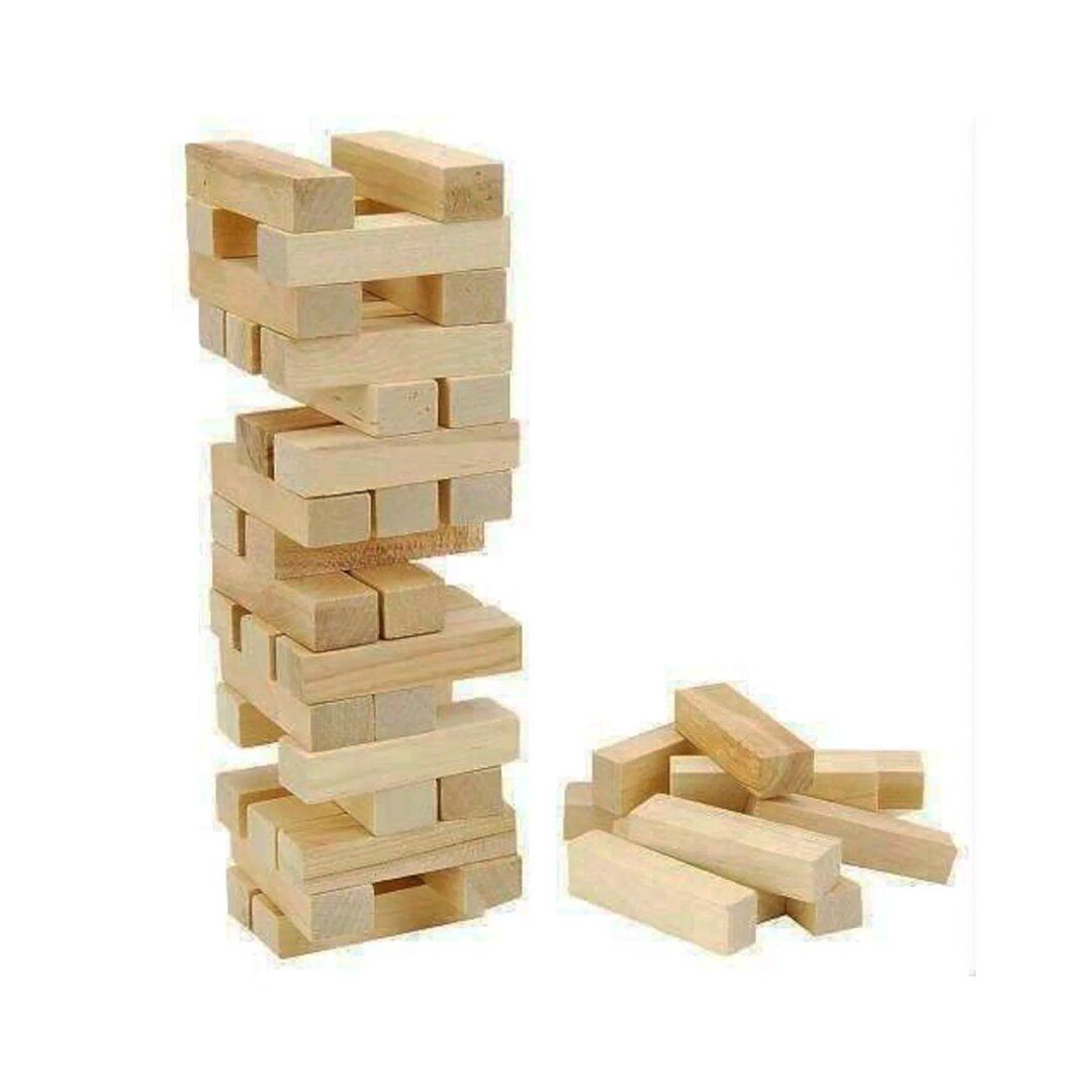 YILMAZ OYUNCAK ( 54PCS ) ( DOĞAL AHŞAP ) DENGE OYUNU ( GRADİTİ & JENGA ) ( +3 YAŞ ) ( ZEKA GELİŞİMİNİ DESTEKLER )*35