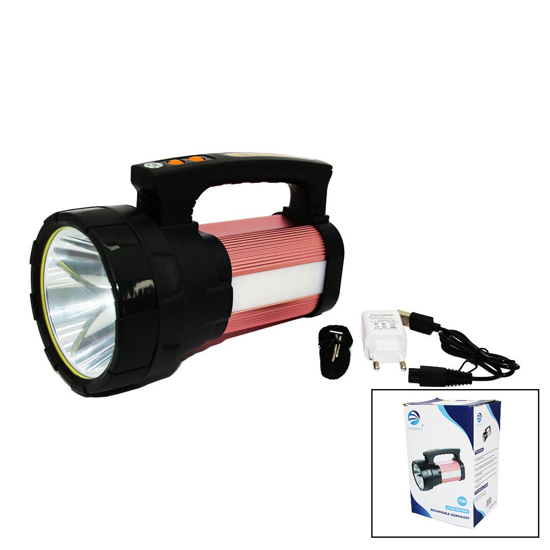 DEEPKİNG DK-325 ( 2İN1 ) ( 15W COB LED & 28LED ) ŞARJLI EL FENERİ & PROJEKTÖR (1000MT)& POWERBANK & SU GEÇİRMEZ*30 Q9