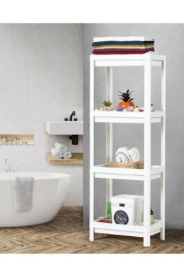 SHELF UNİT MAGGİE OMBEG OM-1016-0530-0251 ( 4 ( ÇUKUR ) RAFLI & BEYAZ ) ( DİKDÖRTGEN ) RAF ÜNİTESİ PLASTİK*6