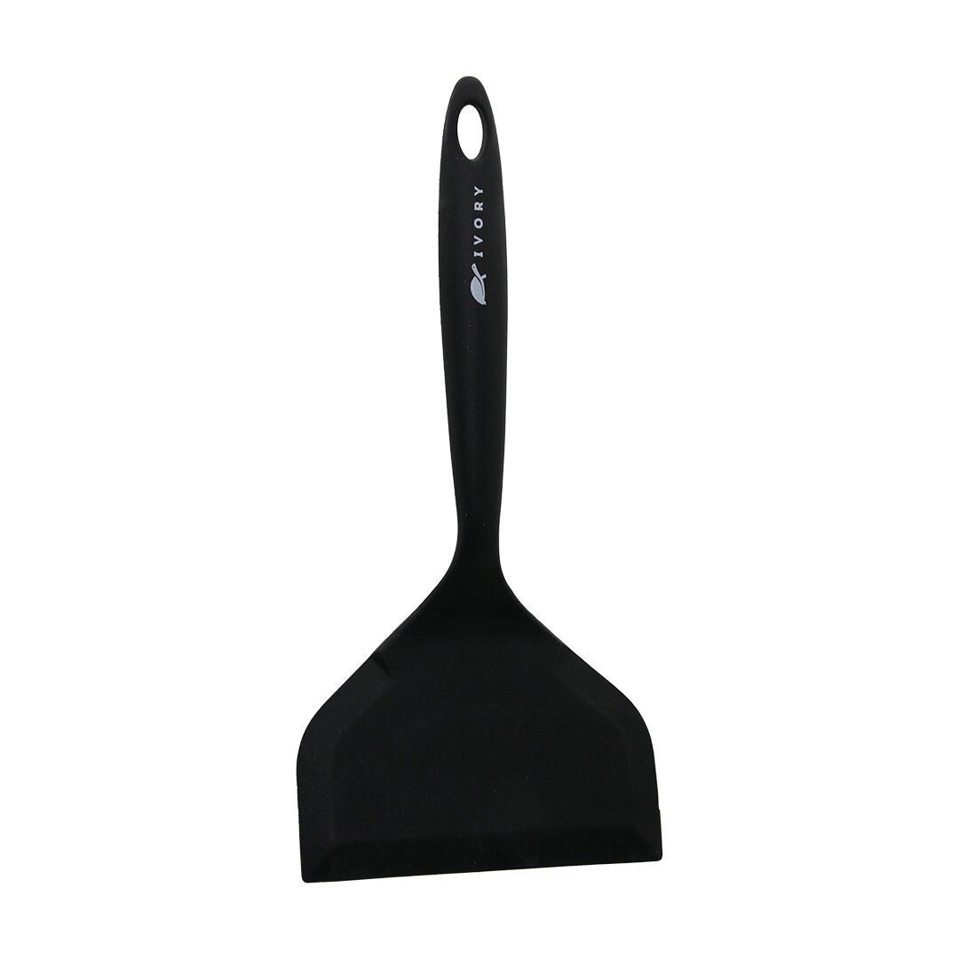 IVORY IVO-SL164 ( SİLİKON & SİYAH ) ( JUMBO & GENİŞ AĞIZ ) SPATULA ( 25.5CM -- AĞIZ: 12CM )*240