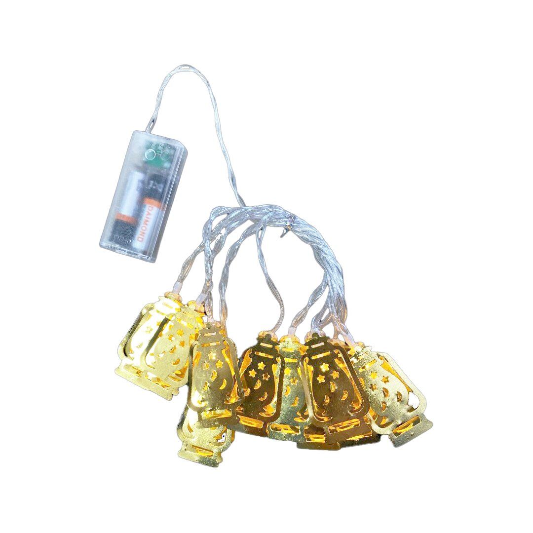 ALASKA COMPANY SDR-3 ( GAZ LAMBA MODEL=10PCS ) ( GOLD METAL ) ( PİLLİ ) DEKORATİF LED IŞIK & LAMBA ( 2MT KABLO )*100
