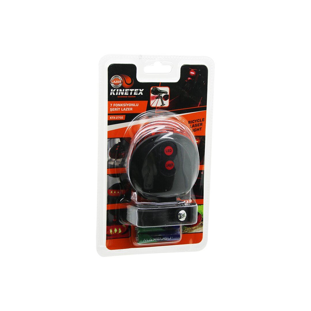 KNITEX KTX-2702 PİLLİ BİSİKLET ŞERİT LAZER & LAMBA ( 7 FARKLI FONKSİYON )*200 Q9