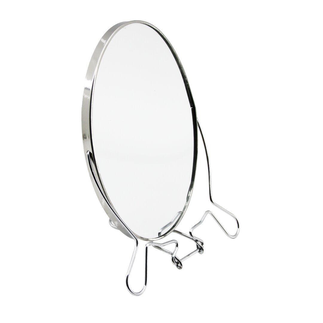 FASHION MIRROR YAKUT-11310 ( 8'' ) ( OVAL ) METAL ÇERÇEVE ÇİFT YÖNLÜ MAKYAJ AYNASI*12X6