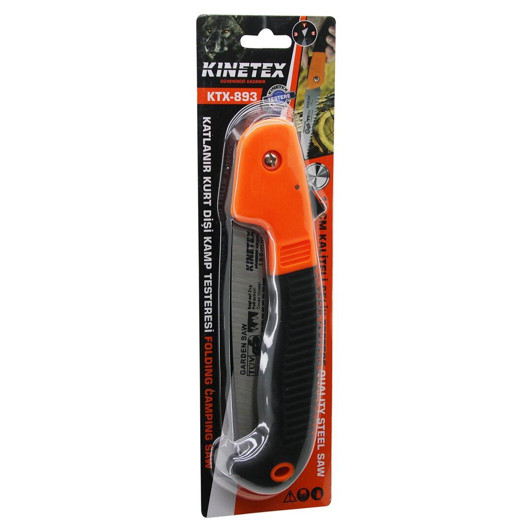 KINETEX KTX-893 (KATLANIR) (KURT DİŞİ BUDAMA TESTERESİ ( KİLİTLİ) (TESTERE:18CM & KAUÇUK KAPLAMALI PLS.SAPLI: 39CM)*12X6