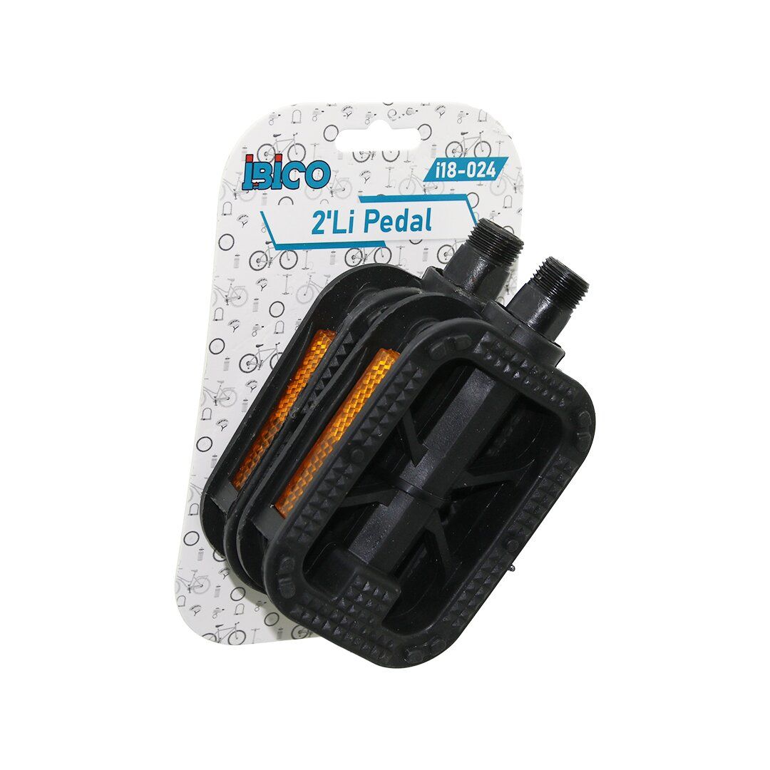 İBİCO İ18-024 ( 2PCS ) BİSİKLET PEDALI ( YAN REFLEKTÖRLÜ ) ( TÜM BİSİKLETLERE UYUMLU )*10X5