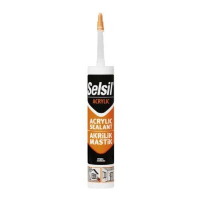 SELSİL-38 CODE-73184-03 ( BEYAZ ) ( MASTİK ) SİLİKONİZE AKRİLİK 500GR*25=K
