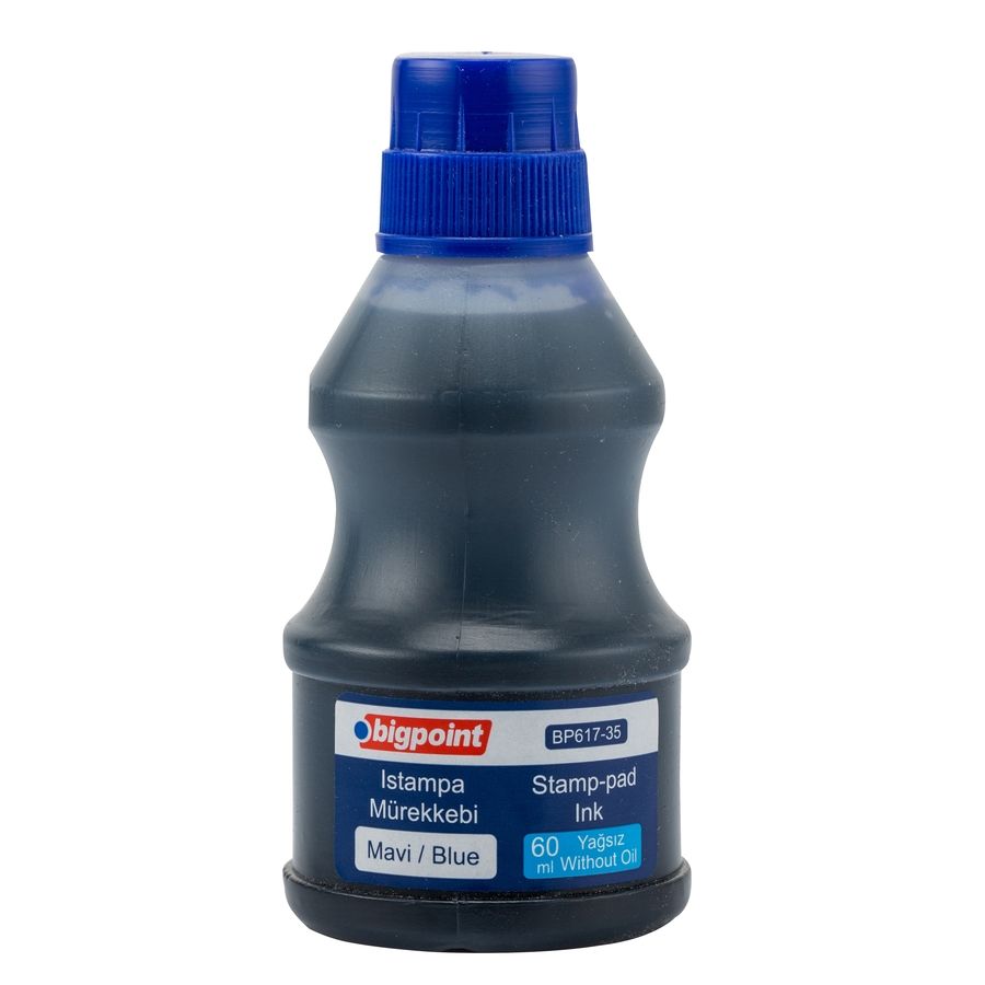 BİGPOİNT BP617-35 ISTAMPA MÜREKKEBİ 60 ML MAVİ 12'Lİ KUTU