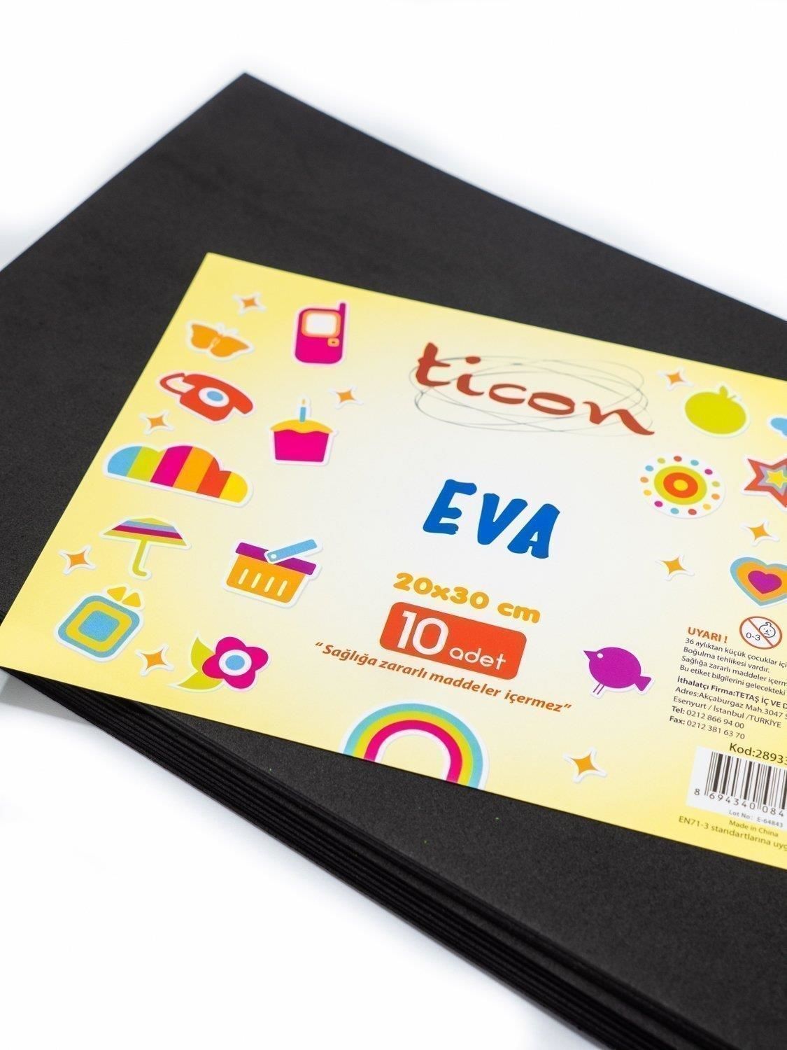 TİCON 289336 EVA KLASİK 20x30 CM 10 LU SİYAH