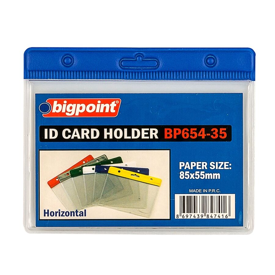 BİGPOİNT BP654-35 KART POŞETİ YATAY MAVİ 85X55MM 10'LU PAKET
