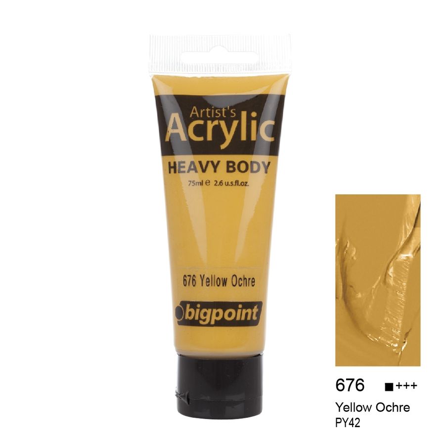 BİGPOİNT BPPAHB75-676 AKRİLİK BOYA 75 ML YELLOW OCHRE 676