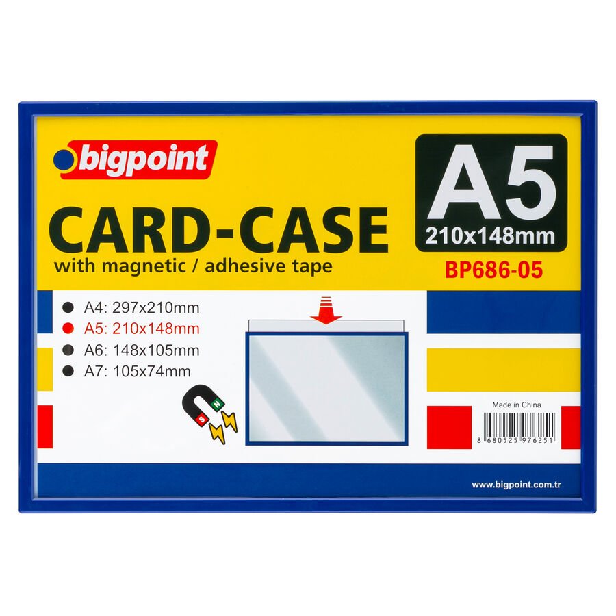 BİGPOİNT BP686-05 A5 MIKNATISLI(MAGNETİC) AFİŞ MUHAFAZA KABI 5'Lİ PAKET