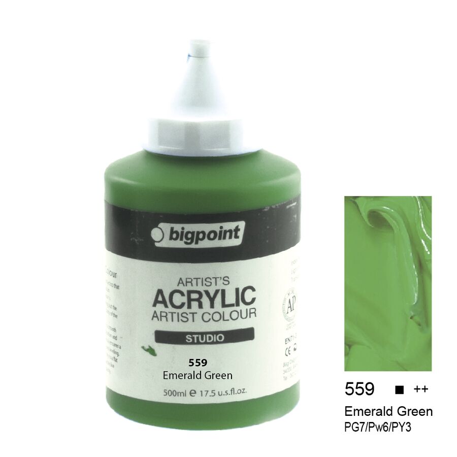 BİGPOİNT BPPAS500A-559 AKRİLİK BOYA 500 ML EMERALD GREEN 559
