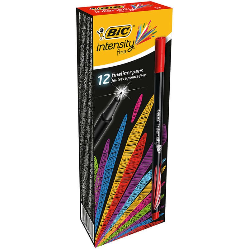BİC INTENSITY FINE LINER KIRMIZI 12'Lİ KUTU 942084