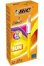 BİC 4C SUN 4 RENK TÜKENMEZ KALEM 12 Lİ KT 949897/982871