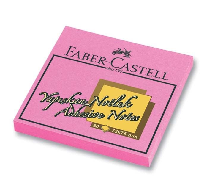 FABER 565432 YAPIŞKAN NOTLUK 75*75MM PEMBE (12'Lİ)