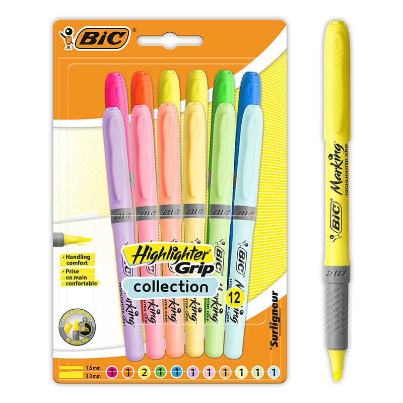BİC MARKING HIGHLIGHTER GRIP PAST.12'Lİ BLS.992562