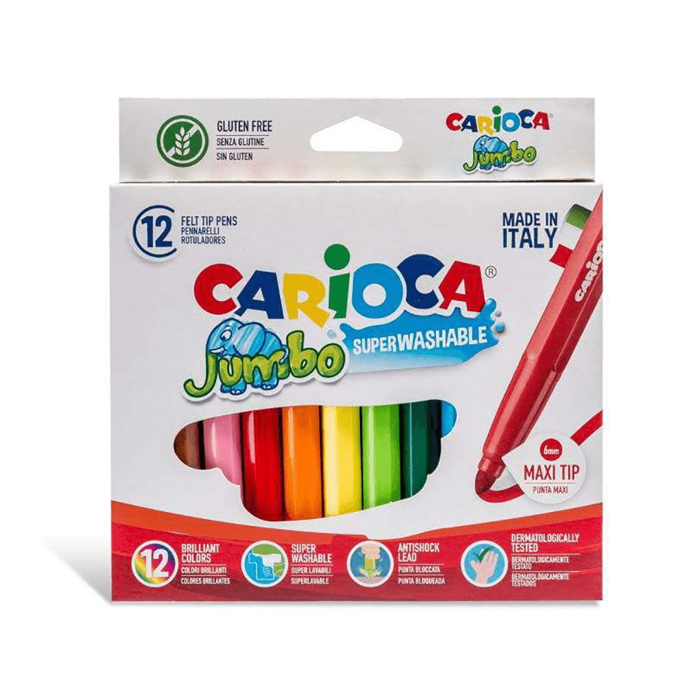 CARİOCA 40569 JUMBO SÜPER YKNBLR KEÇELİ BOYA KALEMİ 12 Lİ