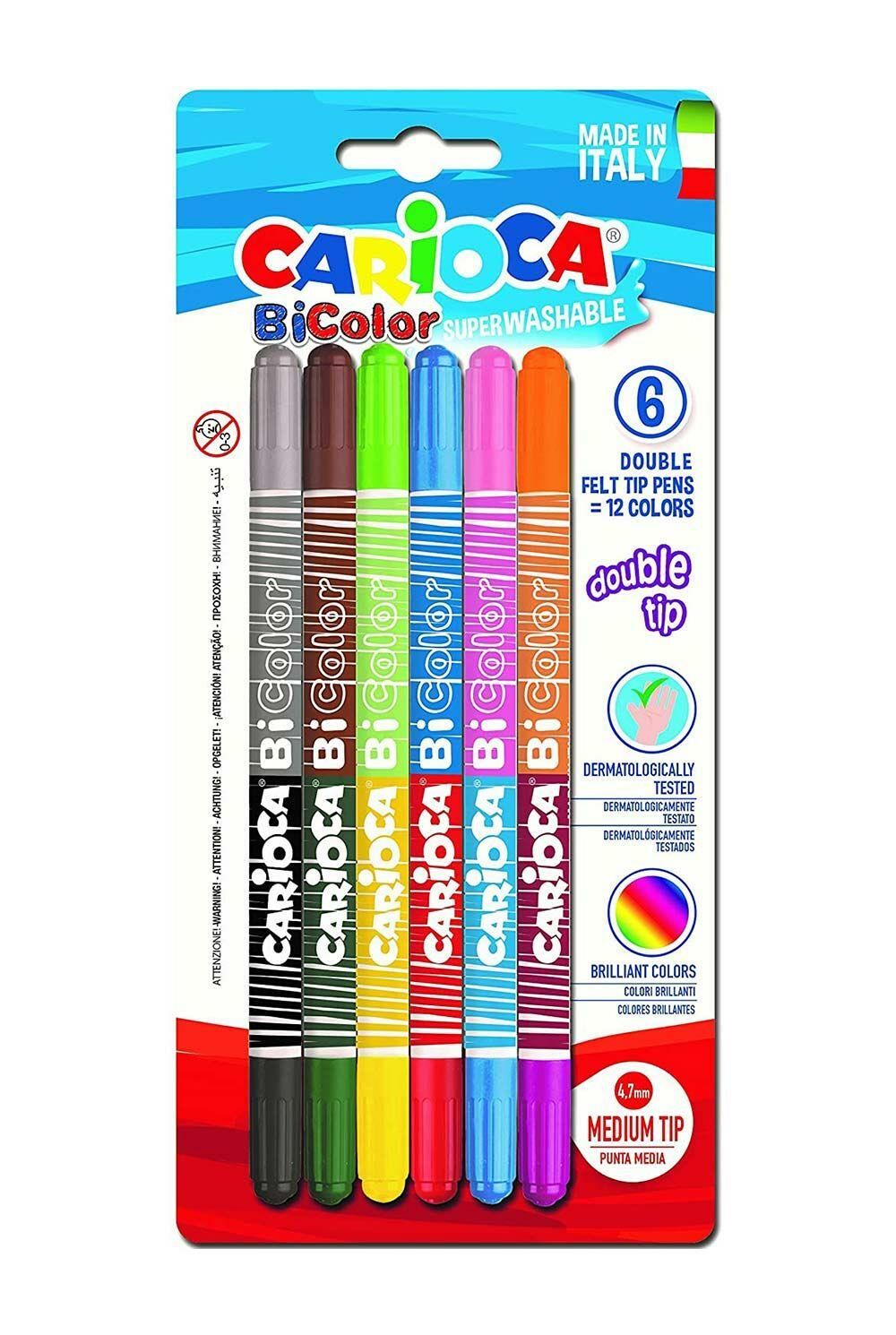 CARİOCA 42269 BİCOLOR KEÇELİ BOYA KALEMİ 6 LI