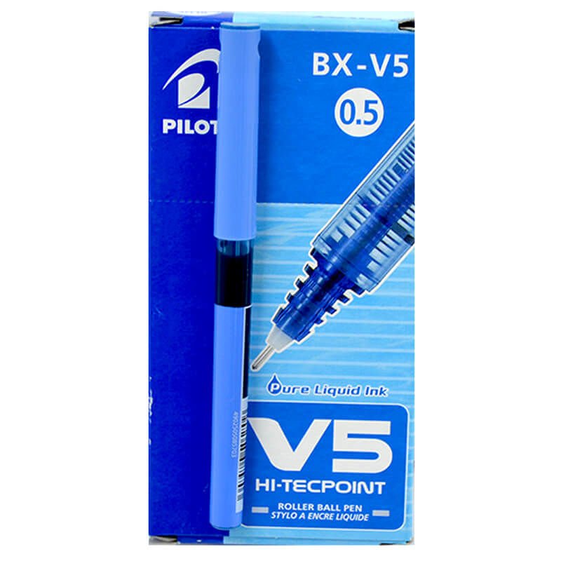 PİLOT V5 İĞNE UÇ ROLLER KALEM 05 MM MAVİ 12'Lİ KT.