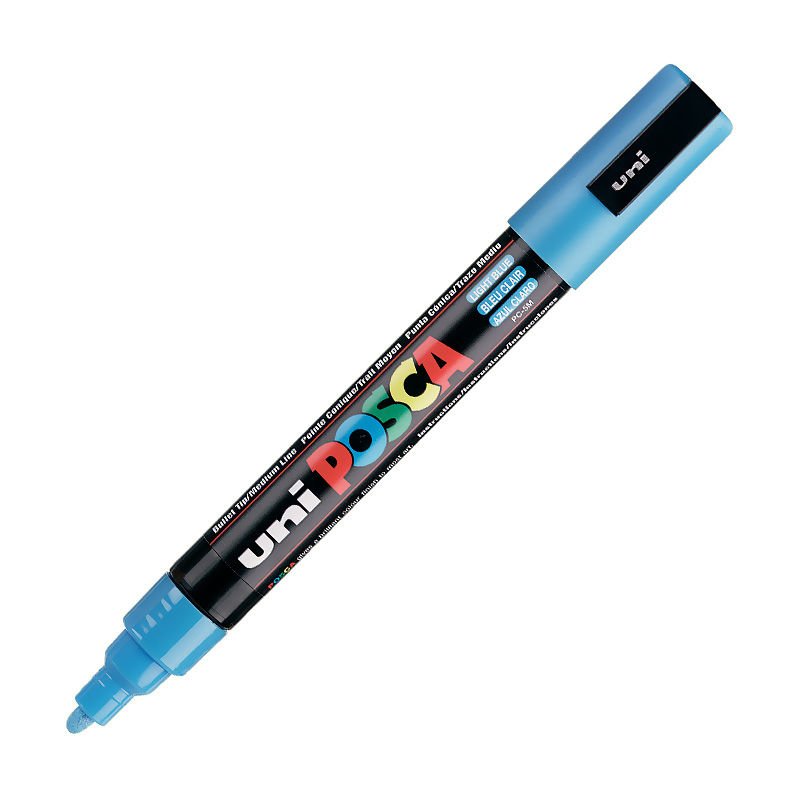 UNİ PC-5M POSCA POSTER MARKÖRÜ A.MAVİ 6'LI KT.