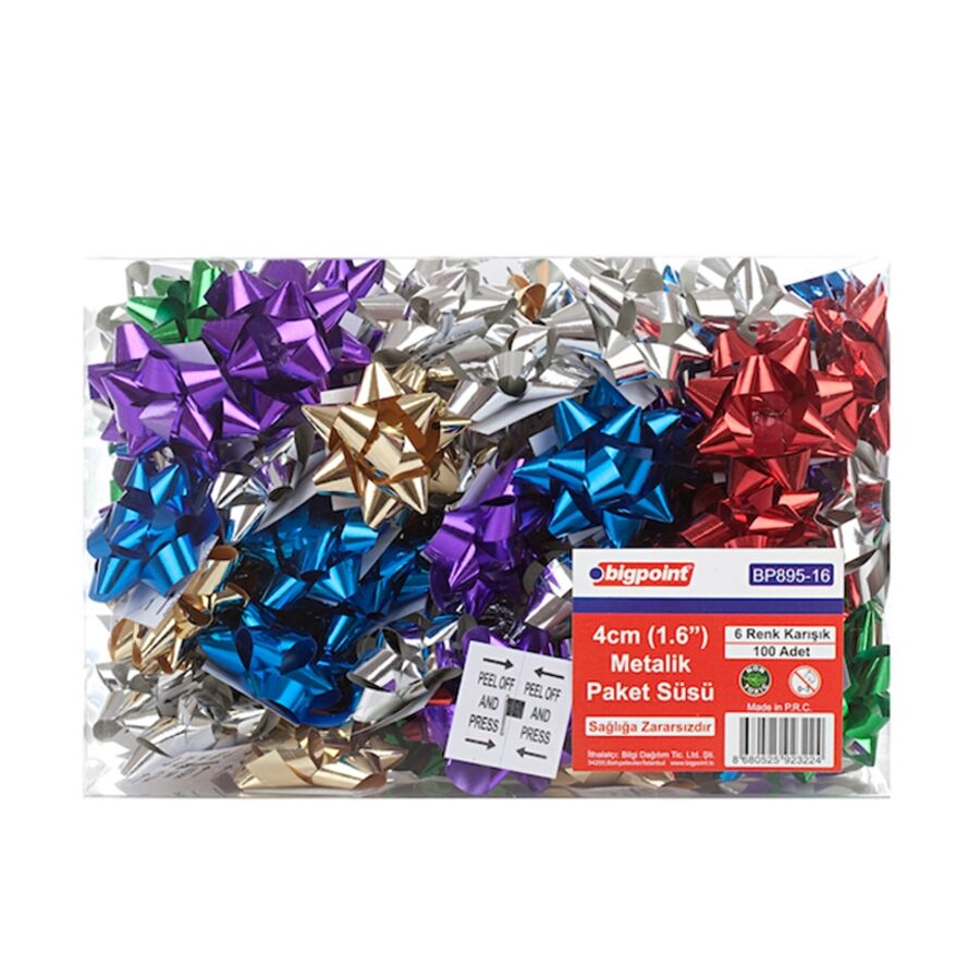 BİGPOİNT BP895-16 PAKET SÜSÜ METALİK 4CM 100'LÜ