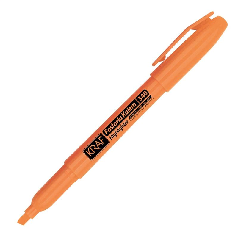 KRAF 340 FOSFORLU KALEM TİPİ TURUNCU 12'Lİ KUTU