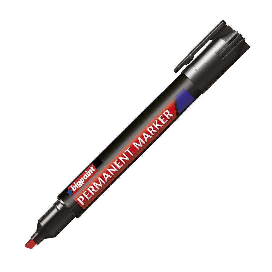 BİGPOİNT BP916-25 PERMANENT MARKÖR KESİK UÇ KIRMIZI 12'Lİ KUTU