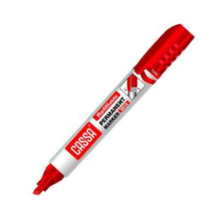 CASSA 9916 PERMANENT KOLİ KALEMİ KESİK UÇ KIRMIZI 12'Lİ KT.