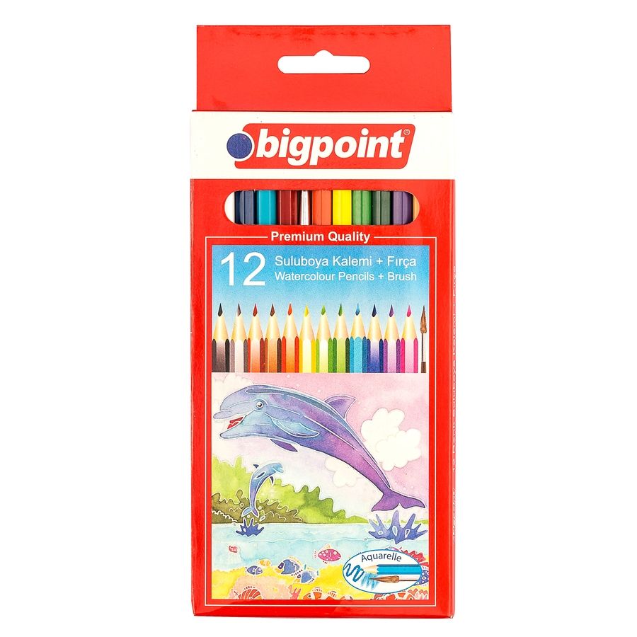 BİGPOİNT BP944-12 AQUARELLE BOYA KALEMİ 12 RENK FIRÇALI