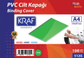 KRAF 512G CİLT KAPAĞI A4 160 MİC. 100 LÜ YEŞİL