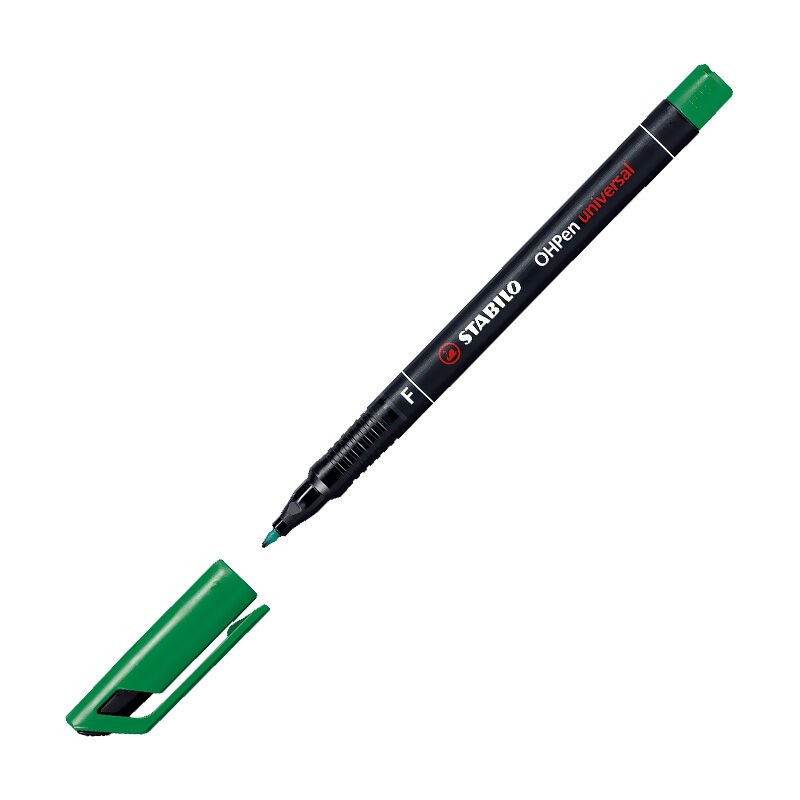 STABİLO 842/36 OHPEN ASETAT KALEMİ F 0.7 MM YEŞİL 10'LU KT.