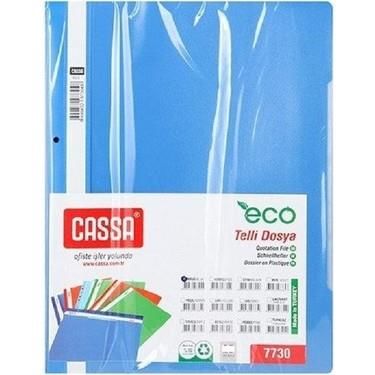 CASSA 7730 ECO TELLİ DOSYA MAVİ 50'Lİ PK.