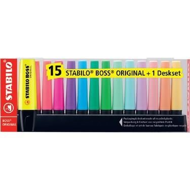 STABİLO 7015-01-5 BOSS ORIGINAL FOSFORLU KALEM 15'Lİ SET