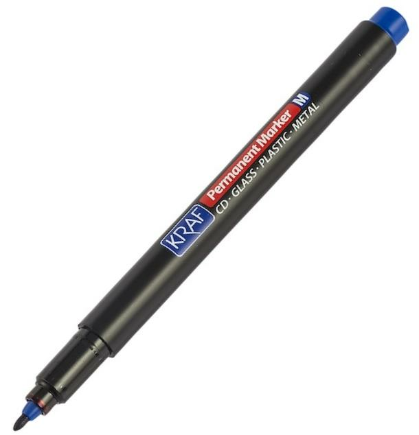 KRAF 280 ASETAT KALEMİ SİYAH MAVİ (M) 12'Lİ KT.
