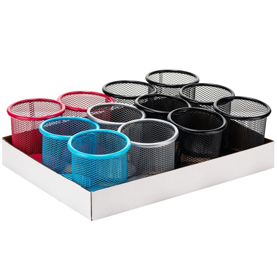 BİGPOİNT BP401-00 METAL PERFORE KALEMLİK KARIŞIK RENK 12'Lİ PAKET
