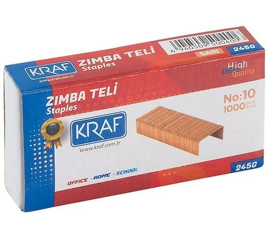 KRAF ZIMBA TELİ NO:10 SARI 1000 Lİ 245G 20'Lİ KUTU