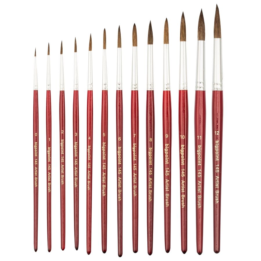 BİGPOİNT BPF145-02 145 SERİSİ MİDİLLİ KILI YUVARLAK FIRÇA NO: 2 12'Lİ KUTU