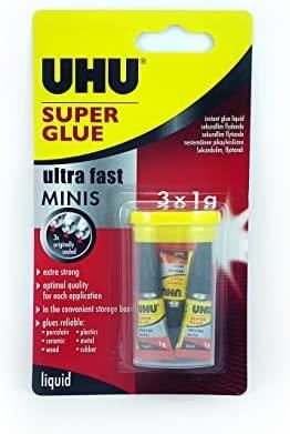 UHU 45415 JAPON YAPIŞTIRICI SÜPER GLUE 3'LÜ MİNİ 10'LU KT.