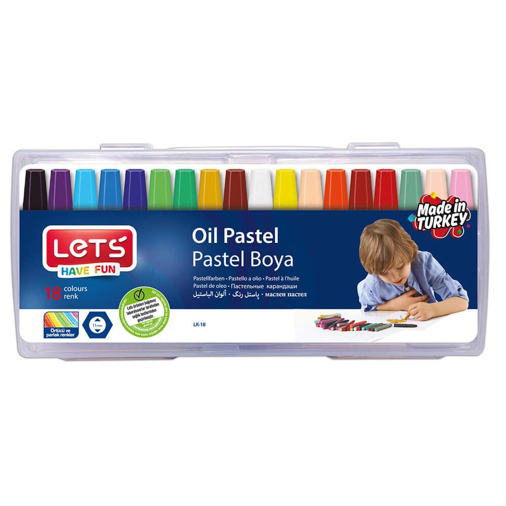 LET'S LK18 RENK PASTEL BOYA PLASTİK ÇANTALI