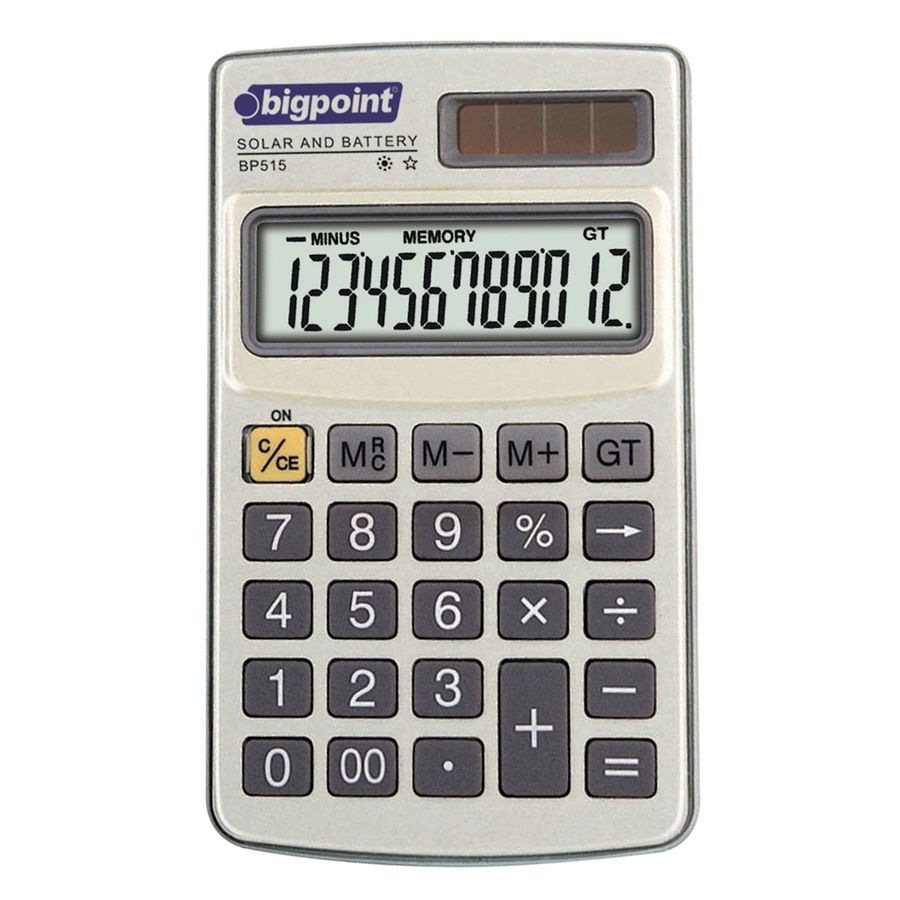 BİGPOİNT BP515 HESAP MAKİNESİ CEP TİPİ 12 HANE