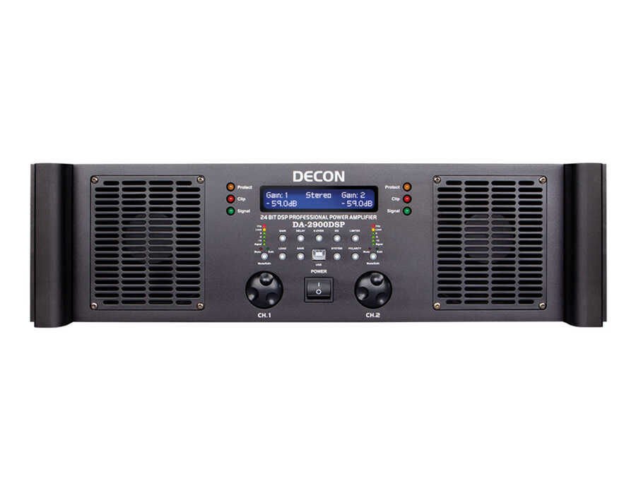 Decon DA-2900 DSP - Profesyonel Power Amfi 2x1000 Watt/8 Ohm - 2X1700 Watt/4 Ohm DA-2900 DSP