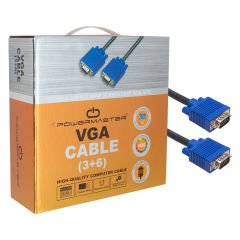 POWERMASTER VGA KABLO 15 PİN 3+6 ERKEK/ERKEK 20 METRE KUTULU