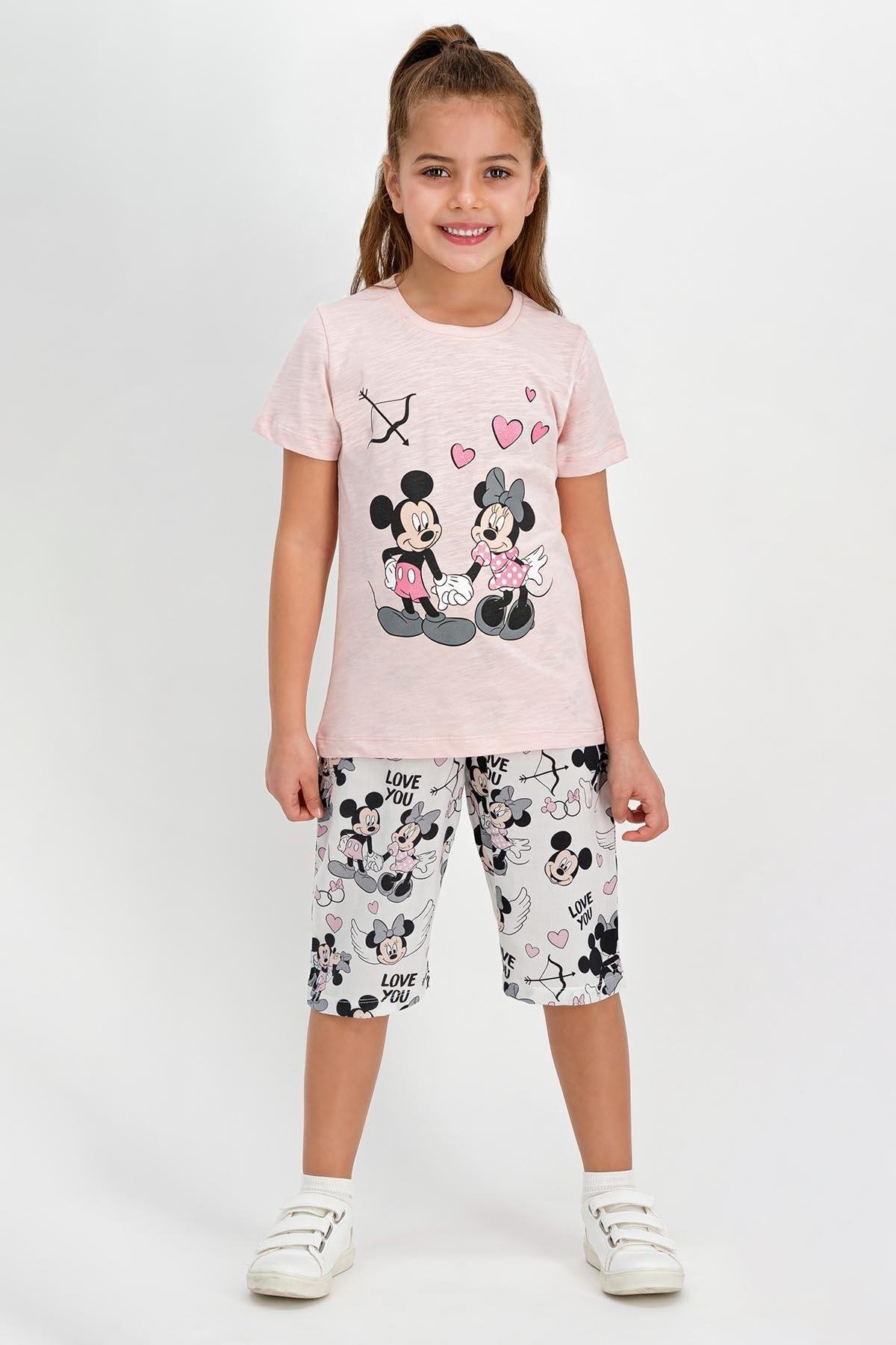 MICKEY&FRIENDS KIZ ÇOCUK KISA KOL KAPRİ TAKIMI