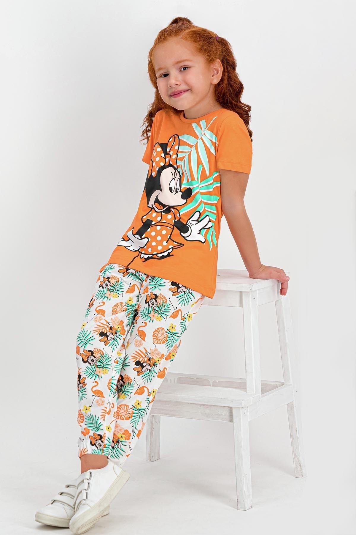 MINNIE MOUSE KIZ ÇOCUK KISA KOL PİJAMA TAKIMI