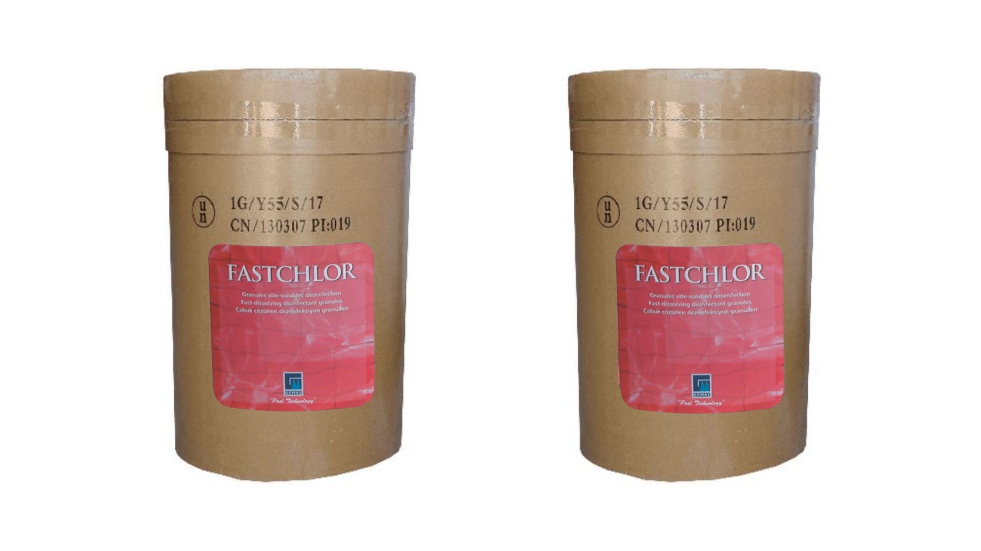 2 ADET Gemaş FASTCHLOR 50 Kg (100 KG) %56 Aktif Toz Klor Stabilize Diklor Granül - %56 Chlorine Granular