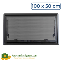 Amortisörlü Karavan Cam Pencere 100cm x 50cm
