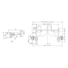 Knott 1350 kg Bağımsız Süspansiyonlu Dingil 1400 mm